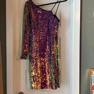 Sparkly ombré sequin dress